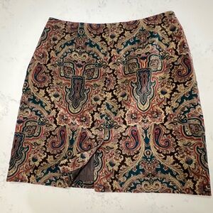 Vintage-Inspired Paisley Pencil Skirt